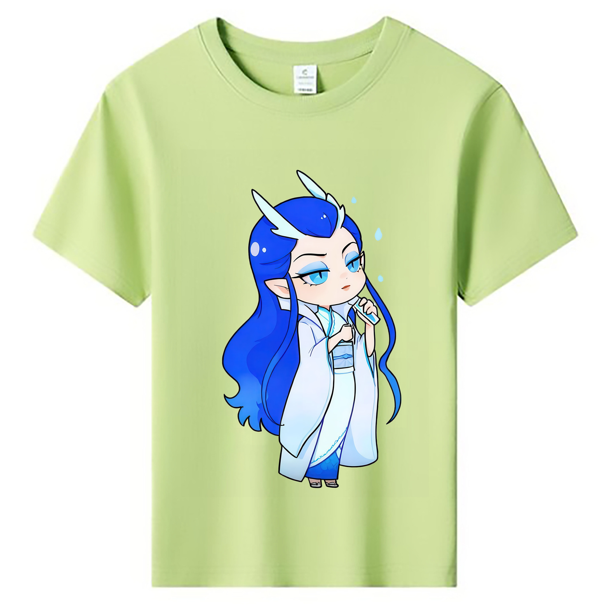 （画像用） Ne Zha 2 ナタ 魔童の大暴れ 綿100％キッズTシャツ（フロントプリント）